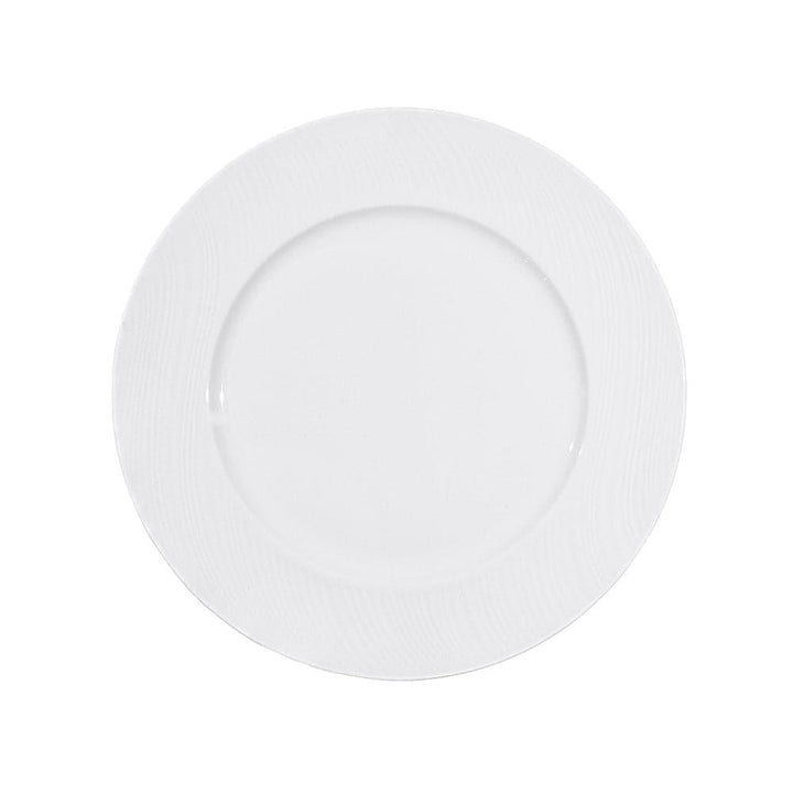 Furtino England River 23cm/9" White Porcelain Flat Plate - HorecaStore