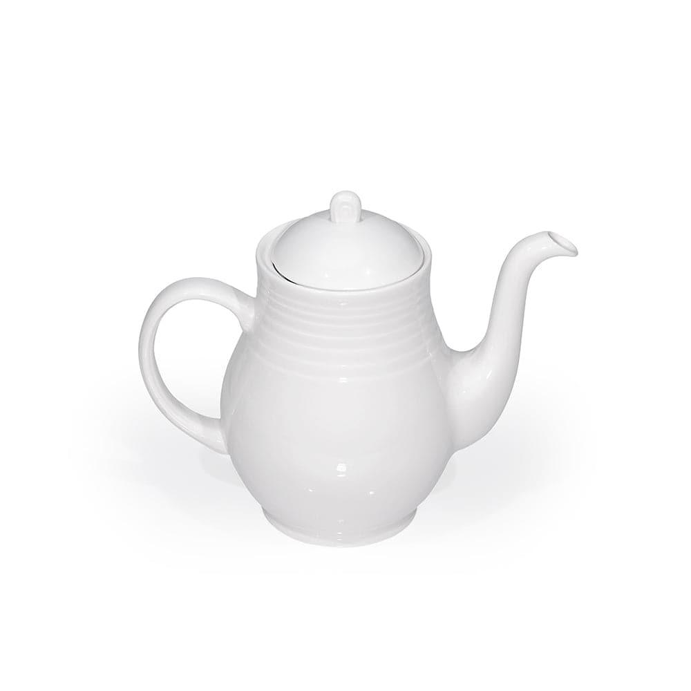 Furtino England Row 120cl/42oz White Porcelain Coffee Pot - HorecaStore