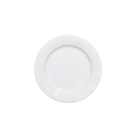 Furtino England Row 19.5cm/7.5" White Porcelain Flat Plate - HorecaStore