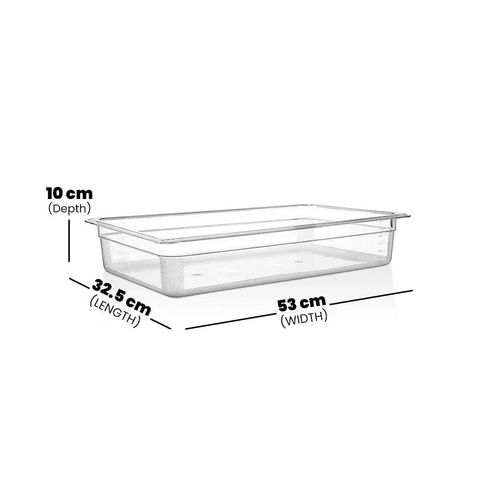 Rubber Plas Tech Polycarbonate GN 1/1 Container 10 cm deep - HorecaStore