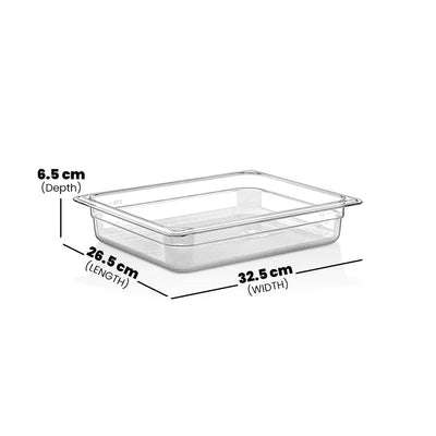 Rubber Plas Tech Polycarbonate GN 1/2 Container 6.5 cm deep - HorecaStore