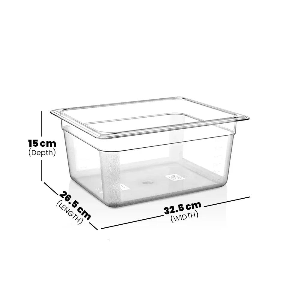 Rubber Plas Tech Polycarbonate GN 1/2 Container 15 cm deep - HorecaStore