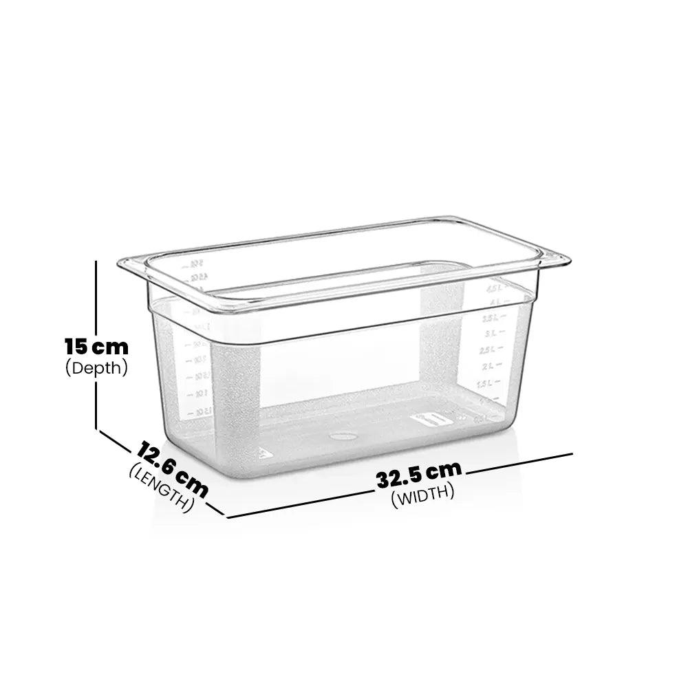 Rubber Plas Tech Polycarbonate GN 1/3 Container 15 cm deep - HorecaStore