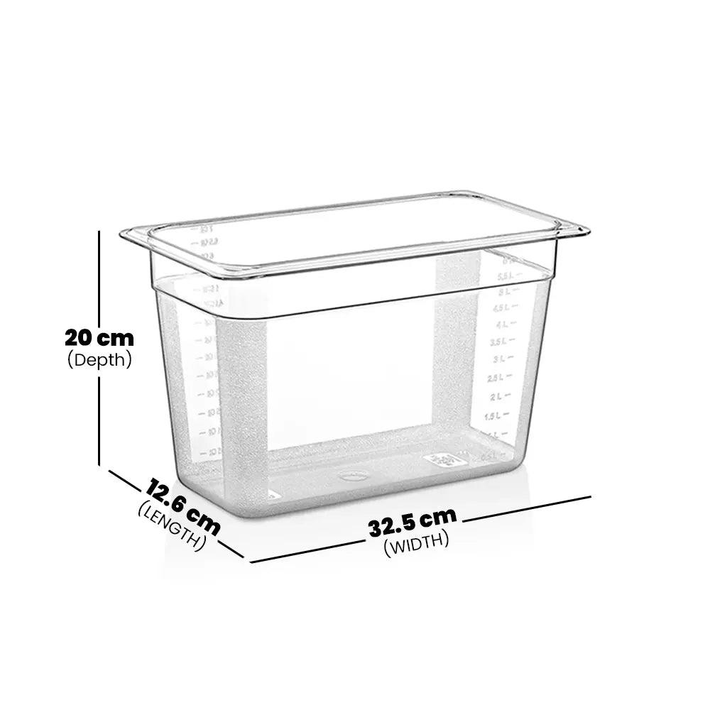 Rubber Plas Tech Polycarbonate GN 1/3 Container 20 cm deep - HorecaStore