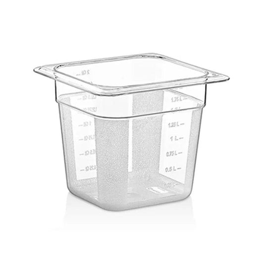 Rubber Plas Tech Polycarbonate GN 1/6 Container 15 cm deep - HorecaStore