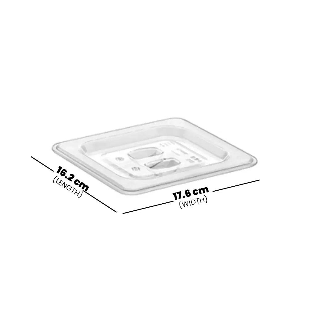 Rubber Plas Tech Polycarbonate GN 1/6 Lid 17.6x16.2cm - HorecaStore