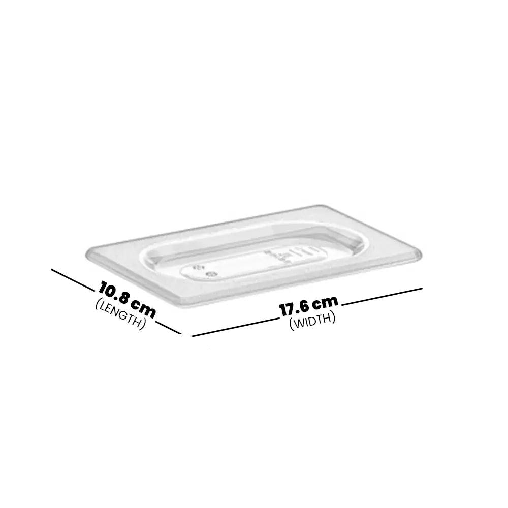 Rubber Plas Tech Polycarbonate GN 1/9 Lid 17.6x10.8cm - HorecaStore