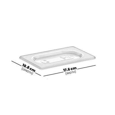 Rubber Plas Tech Polycarbonate GN 1/9 Lid 17.6x10.8cm - HorecaStore