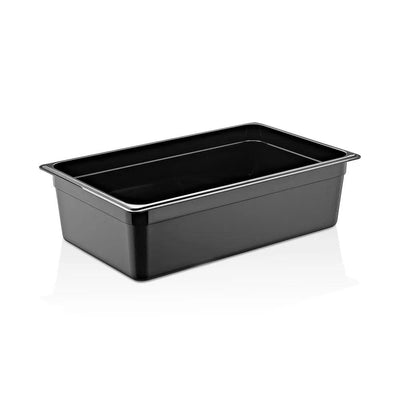 Rubber Plas Tech Black Polycarbonate GN 1/1 Container 15 cm deep - HorecaStore