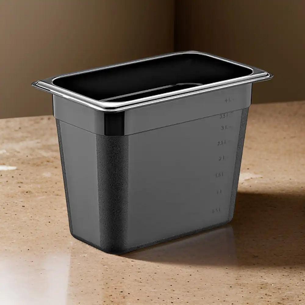 Rubber Plas Tech Black Polycarbonate GN 1/3 Container 20 cm deep - HorecaStore