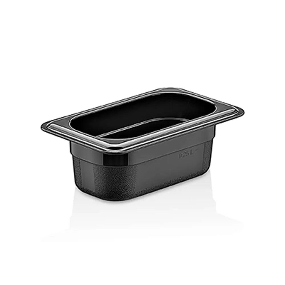 Rubber Plas Tech Black Polycarbonate GN 1/9 Container 6.5 cm deep - HorecaStore