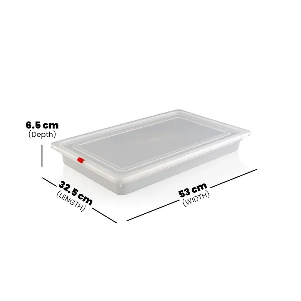 Rubber Plas Tech Polypropylene GN 1/1 Container With Lid 6.5 cm deep - HorecaStore