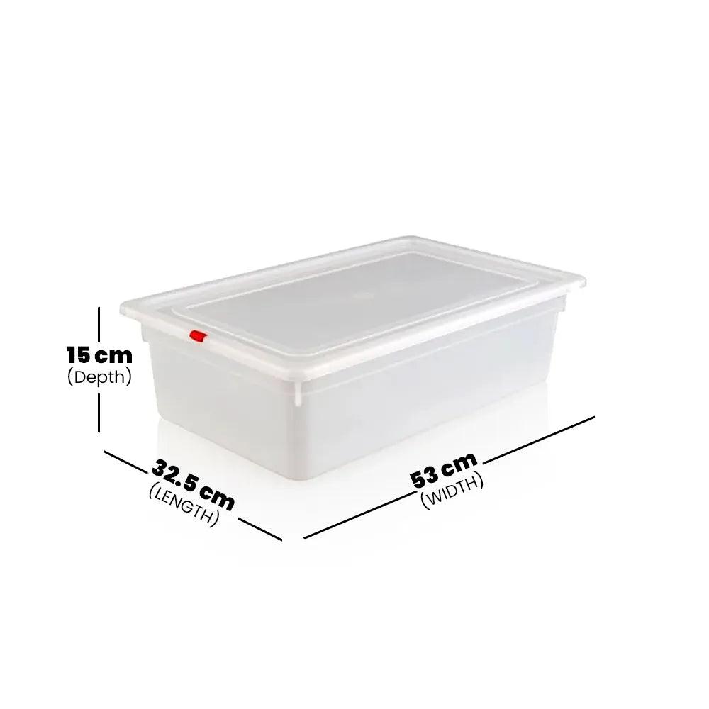 Rubber Plas Tech Polypropylene GN 1/1 Container With Lid 15 cm deep - HorecaStore