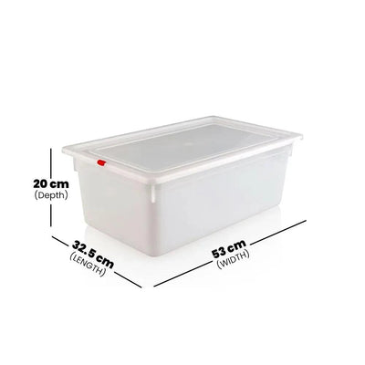 Rubber Plas Tech Polypropylene GN 1/1 Container With Lid 20 cm deep - HorecaStore