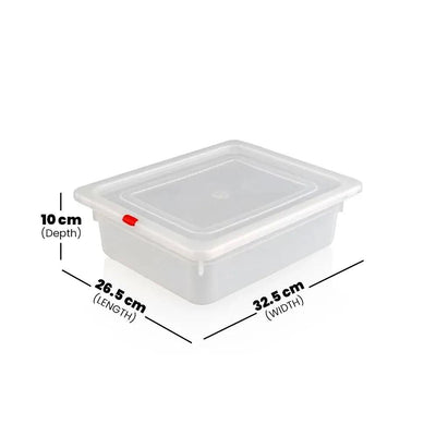 Rubber Plas Tech Polypropylene GN 1/2 Container With Lid 10 cm deep - HorecaStore