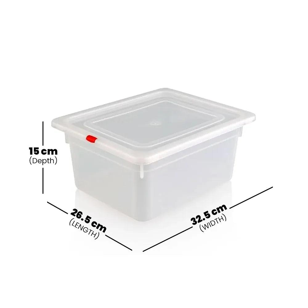 Rubber Plas Tech Polypropylene GN 1/2 Container With Lid 15 cm deep - HorecaStore