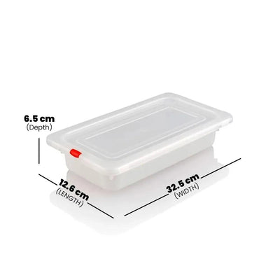 Rubber Plas Tech Polypropylene GN 1/3 Container With Lid 6.5 cm deep - HorecaStore