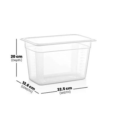 Rubber Plas Tech Polypropylene GN 1/3 Container With Lid 20 cm deep - HorecaStore