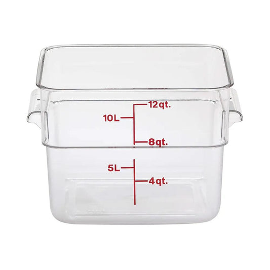 Rubber Plas Tech Polycarbonate Square Container 12 QT - HorecaStore