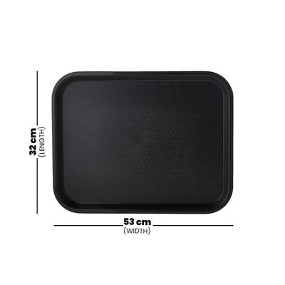 Rubber Plas Tech Black Service Tray Plastic 53 x 32 cm - HorecaStore