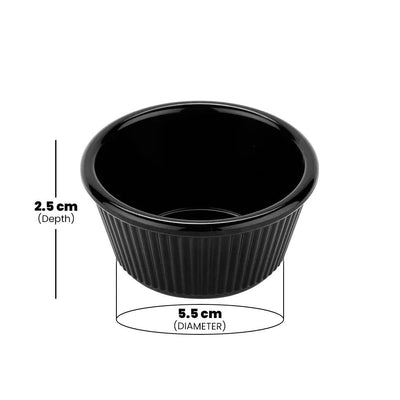 Rubber Plas Tech Black Polycarbonate Jam Bowl 30 ml - HorecaStore