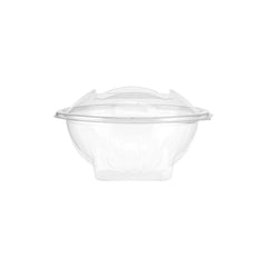 Hotpack Flower Design Clear Hinged Salad Bowl, 237 ml, 300 PCs