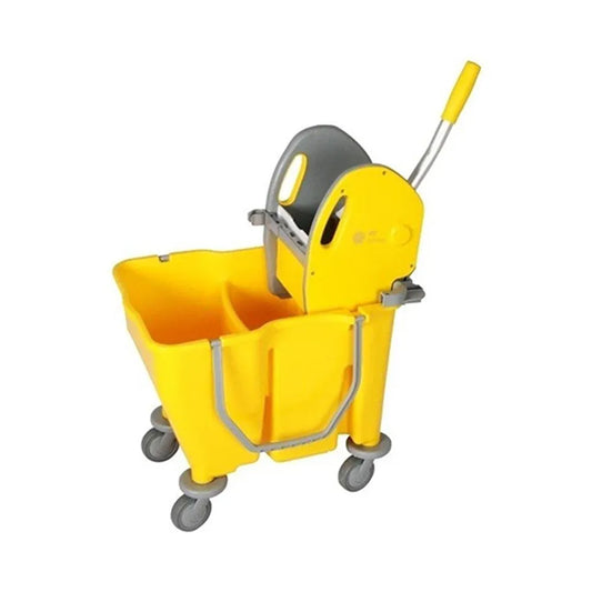 THS RSMV30 Yellow Double Mop Bucket Trolley 18L + 12L