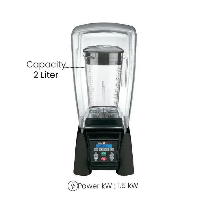 Waring Commercial Plastic Body Electric 1500W Hi-Power Bar Blender With Co-Polyester Container 2L, W23 X H54 cm - HorecaStore