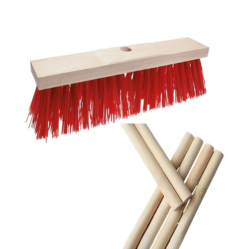 THS SB6R 6 Rows Street Broom With Wooden Handle