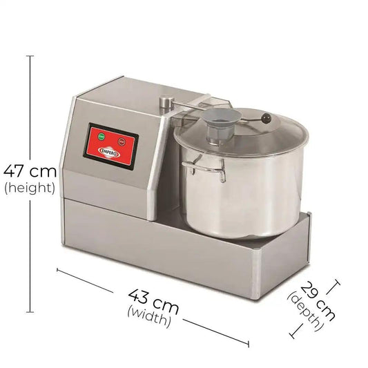 Empero SD.01Y Cutter Mixer / Hummos Machine, Capacity 8 L 0.37 kW, 29.2 x 49 x 36.5 cm - HorecaStore