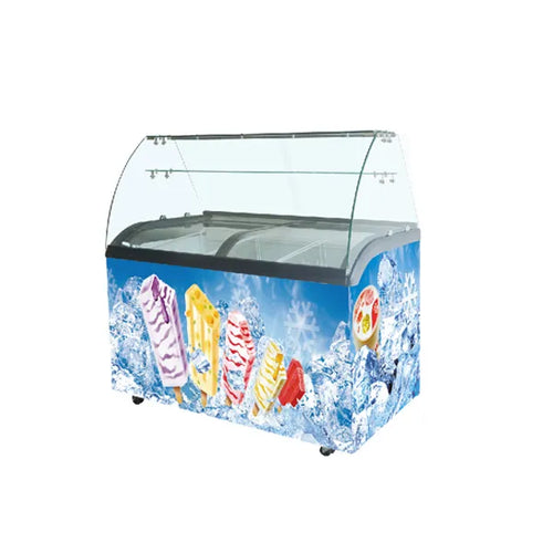 Lava Inox Ice Cream Display Freezer, 900 W, 127 x 68 x 85 cm