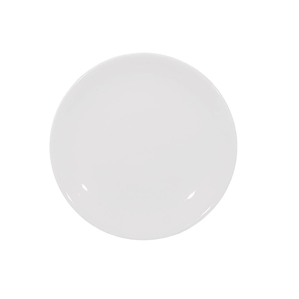 Furtino England Sphere 20cm (8'') White Porcelain Flat Plate - HorecaStore