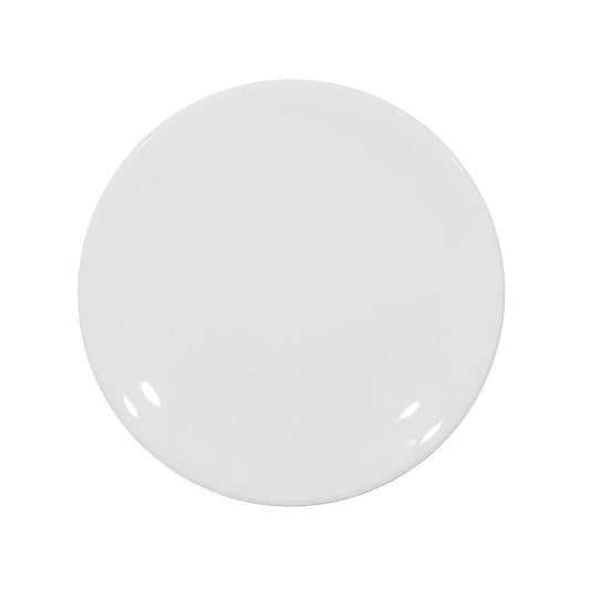 Furtino England Sphere 22.8cm (9'') White Porcelain Flat Plate - HorecaStore