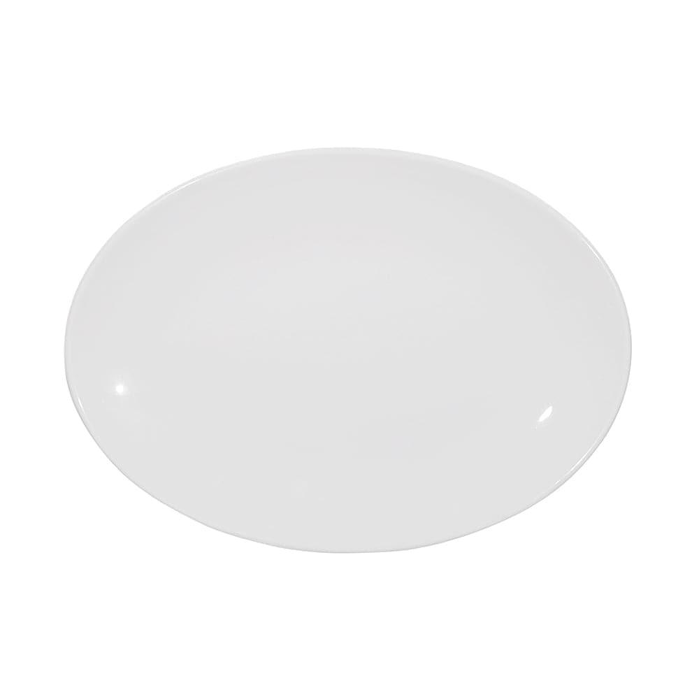 Furtino England Sphere 33cm (13'') White Porcelain Oval Plate - HorecaStore