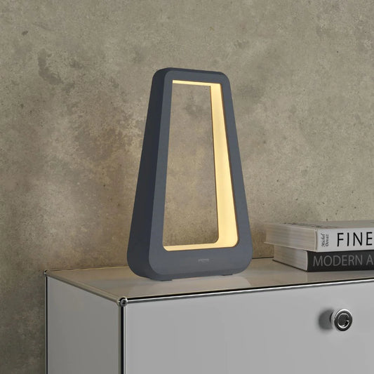 Sompex Gate table lamp, H33.5 cm, Anthracite