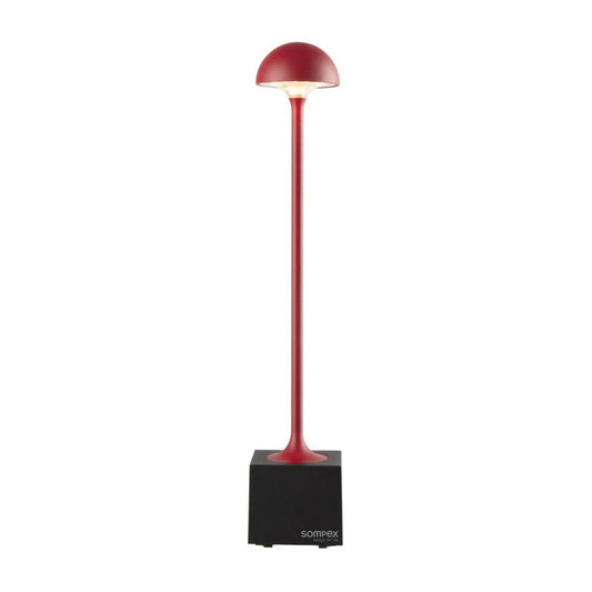 Sompex Flora table lamp, matte finish H29.5 cm, Red