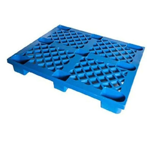 THS Plastic Nestable Pallet L 120 x W 80 x H 14 cm, Blue