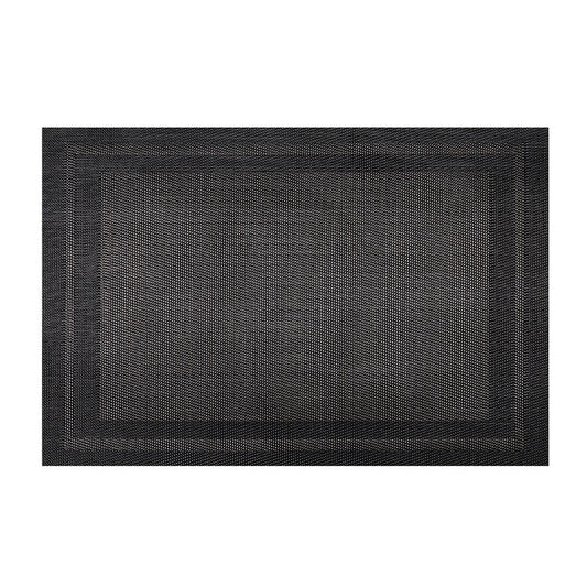 THS 951.245 Poly Vinyl Placemat Black and Golden 30.5 X 45.7 cm, Pack of 10 - HorecaStore
