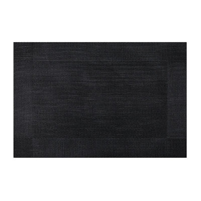 THS 951.243 Poly Vinyl Placemat Black 30.5 X 45.7 cm, Pack of 10 - HorecaStore