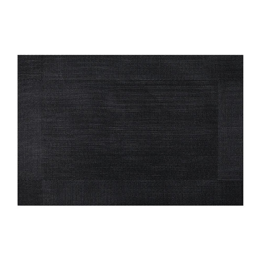 THS 951.243 Poly Vinyl Placemat Black 30.5 X 45.7 cm, Pack of 10 - HorecaStore