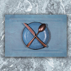THS 951.253 Poly Vinyl Placemat Blue 30.5 X 45.7 cm, Pack of 10