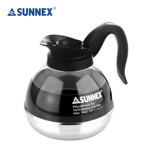 Sunnex Polycarbonate Coffee Decanter with Steel Base, 1.8 Ltr