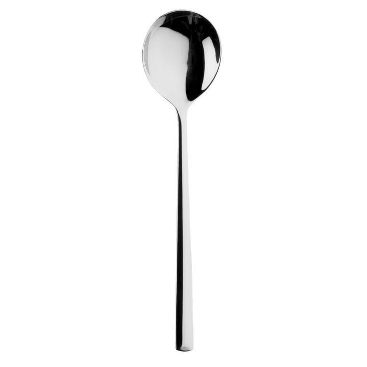 Sola Luxor English Soup Spoon Silver 18/10 Stainless Steel 3.5mm, Length 183mm - Pack of 12