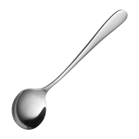 Sola Oasis Soup Spoon Silver 18/10 Stainless Steel 4mm, Length 175mm - Pack of 12
