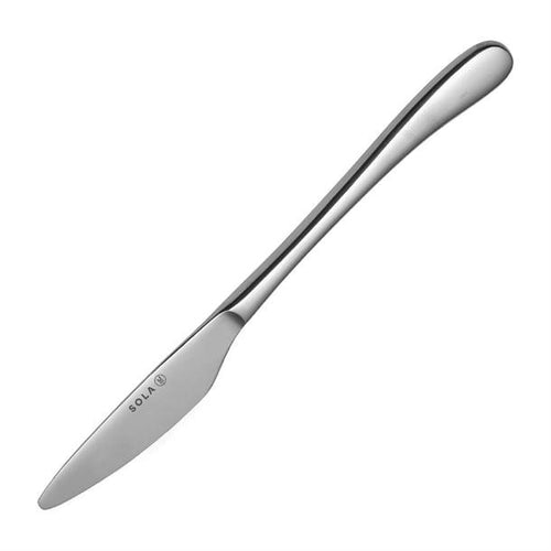 Sola Oasis Table Knife Silver 18/10 Stainless Steel 10mm, Length 229mm - Pack of 12