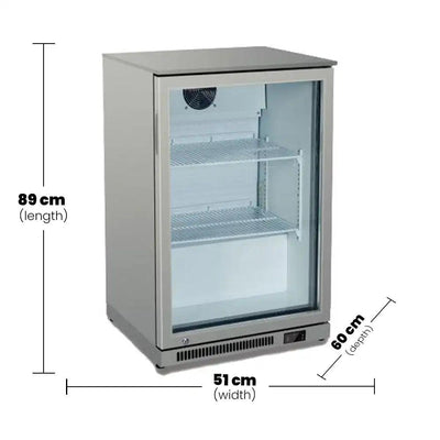 THS BC01SP Bar Cooler With Single Hinged Door, Capacity 125 L 145 W, 60 x 51 x 89.5 cm - HorecaStore