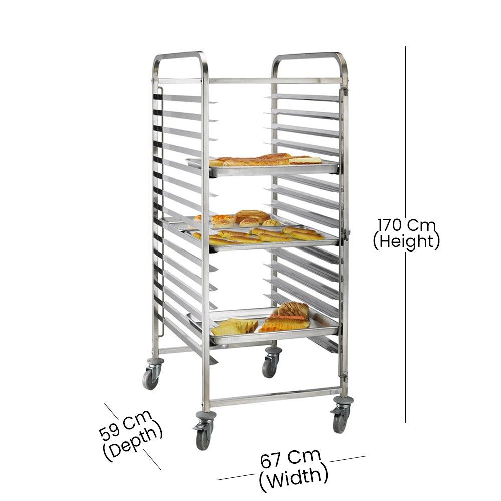 THS 110101 15-tier Bakery Trolley, 59 x 67 x 170 cm - HorecaStore