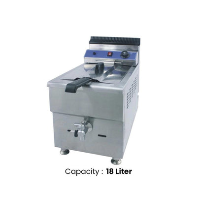 THS AGF-181 Single Tank Gas fryer, Oil Capacity 18 L , 34 x 61.5 x 63 cm - HorecaStore