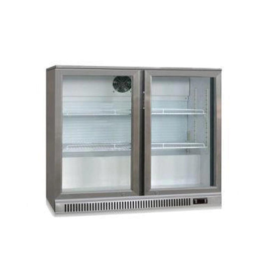 THS BC02SP Bar Cooler With Two Hinged Doors, Capacity 208 Liters 145 W, 92 x 51 x 89.5 cm - HorecaStore