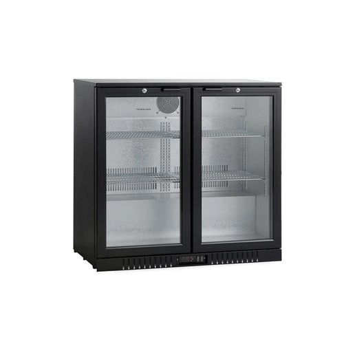 THS BC02SS Two Door Bar Cooler With Frosted Frame 0.15 kW, 92 x 51 x 89.5 cm